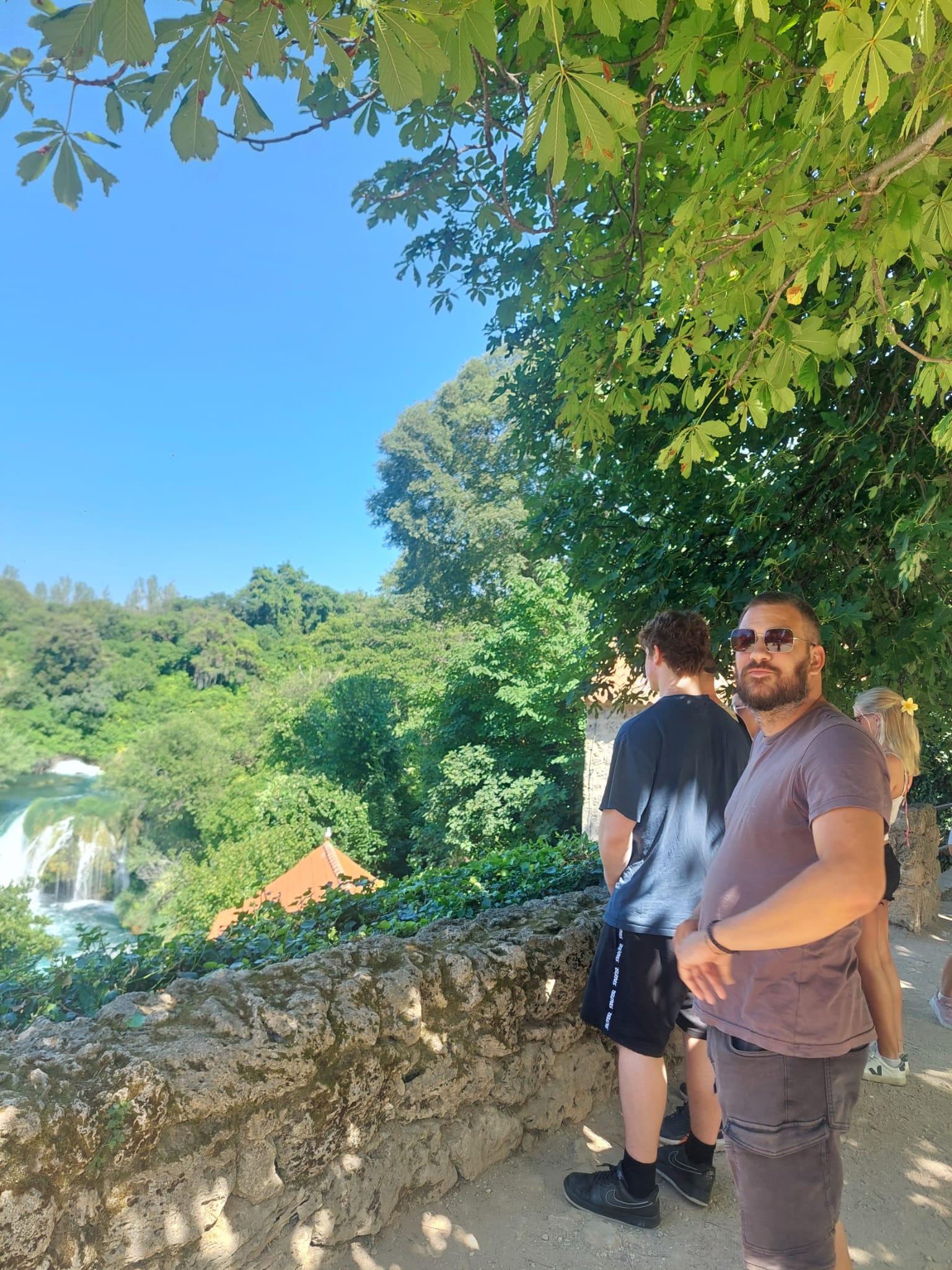 Viewpoint over the cascading waterfalls of Krka National Park